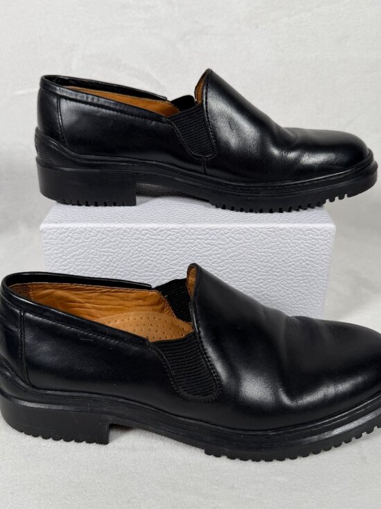 VTG Cole Haan Country Loafers Men Size 8.5 B Black Dress Shoes Made Brazil F6499 main image 5